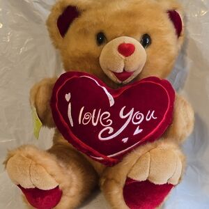 Cute Teddy Bear with Heart Pillow New Large 20 Inch